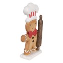 Clayre & Eef Décoration de Noël Bonhomme en pain d‘épice 18 cm Marron Plastique