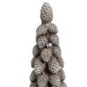 Clayre & Eef Statuetta decorativa Albero di Natale Ø 8x24 cm Marrone Bianco  Plastica