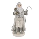 Clayre & Eef Figure de Noël Père Noël 20 cm Couleur argent Plastique