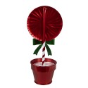 Clayre & Eef Kerstdecoratie Lolly 12x9x26 cm Rood Metaal