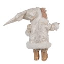 Clayre & Eef Weihnachtsdekorationsfigur Bär 36 cm Beige Kunststoff