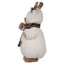 Clayre & Eef Statuetta decorativa di Natale Orso 40 cm Bianco Plastica