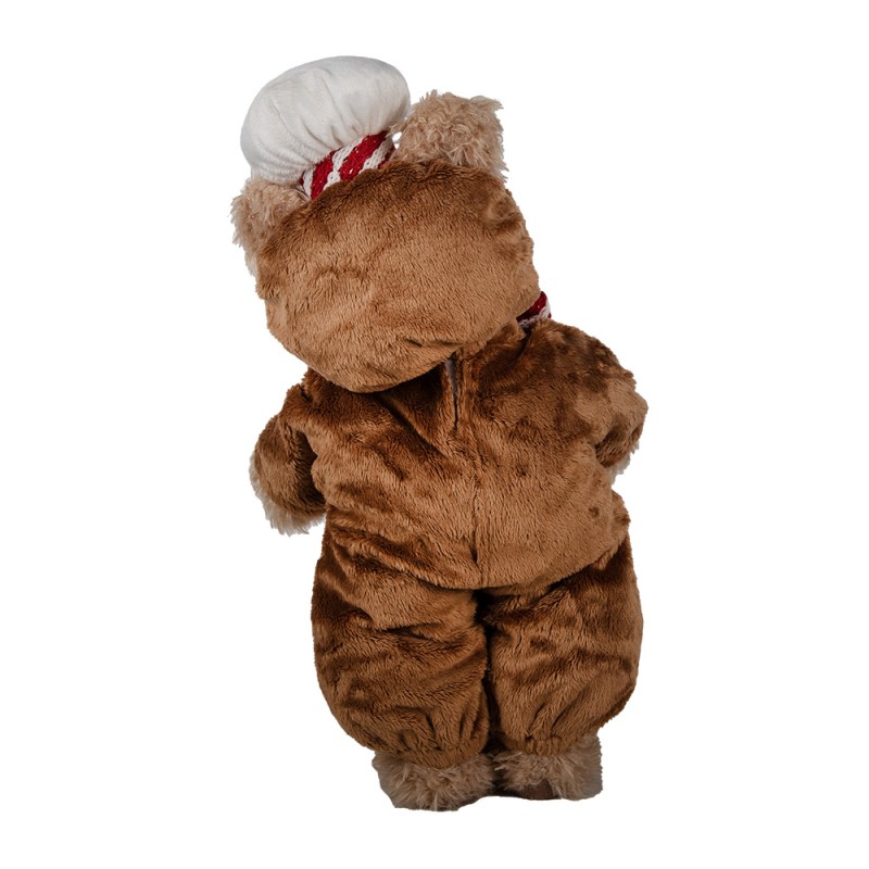 Clayre & Eef Figure de Noël Ours 43 cm Marron Plastique