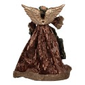 Clayre & Eef Christmas Decoration Angel 16x10x28 cm Brown Textile on Plastic