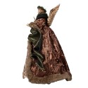 Clayre & Eef Christmas Decoration Angel 16x10x28 cm Brown Textile on Plastic