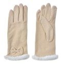 Clayre & Eef Handschoenen Winter 9x23 cm Beige Polyester