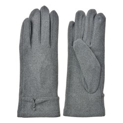 Clayre & Eef Winterhandschuhe 9x23 cm Grau Polyester