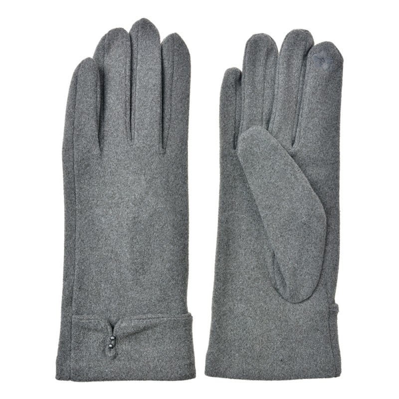 Clayre & Eef Gants d'hiver 9x23 cm Gris Polyester