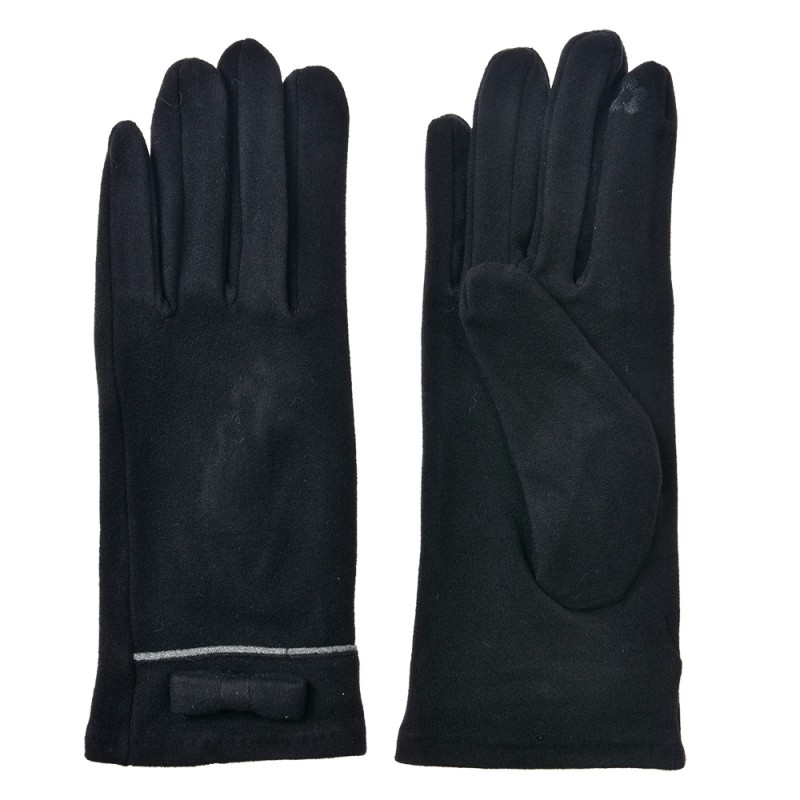 Clayre & Eef Winterhandschuhe 9x23 cm Schwarz Polyester