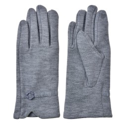 Clayre & Eef Winter Gloves 9x23 cm Grey Polyester