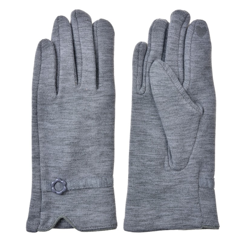 Clayre & Eef Gants d'hiver 9x23 cm Gris Polyester