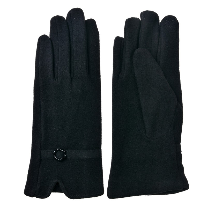 Clayre & Eef Winterhandschuhe 9x23 cm Schwarz Polyester