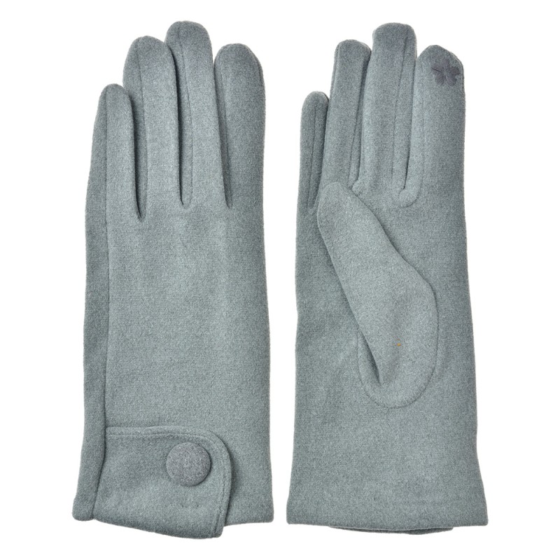 Clayre & Eef Winterhandschuhe 9x23 cm Grau Polyester