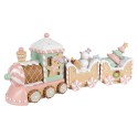 Clayre & Eef Kerstdecoratie Trein 45x12x19 cm Beige Kunststof