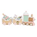 Clayre & Eef Christmas Decoration Train 45x12x19 cm Beige Plastic