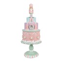 Clayre & Eef Dekorationsfigur Kuchen Ø 17x42 cm Rosa Kunststoff