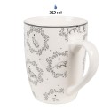 Clayre & Eef Mug 325 ml White Grey Porcelain Cats