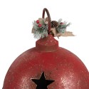 Clayre & Eef Kerstbal Ø 30x40 cm Rood Metaal