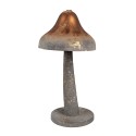 Clayre & Eef Décoration Champignon Ø 14x27 cm Gris Métal