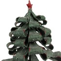 Clayre & Eef Statuetta decorativa di Natale Albero di Natale Ø 21x24 cm Verde Carta Ferro