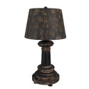 Clayre & Eef Lampe de table Ø 35x64 Marron Noir Bois Métal