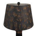 Clayre & Eef Lampada da tavolo Ø 35x64 Marrone Nero  Legno Metallo