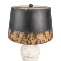 Clayre & Eef Table Lamp Ø 36x65 cm Beige Black Wood Metal