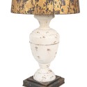 Clayre & Eef Table Lamp Ø 36x65 cm Beige Black Wood Metal