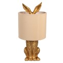 Clayre & Eef Table Lamp Rabbit Ø 20x43 cm Gold colored Plastic