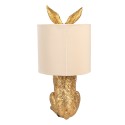 Clayre & Eef Table Lamp Rabbit Ø 20x43 cm Gold colored Plastic