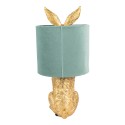 Clayre & Eef Table Lamp Rabbit Ø 20x43 cm Gold colored Green Plastic