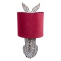 Clayre & Eef Lampe de table Lapin Ø 20x43 cm Marron Rouge Plastique