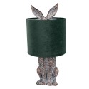 Clayre & Eef Lampe de table Lapin Ø 20x43 cm Marron Vert Plastique