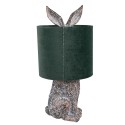 Clayre & Eef Table Lamp Rabbit Ø 20x43 cm Brown Green Plastic