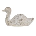 Clayre & Eef Statuetta decorativa Anatra 15x5x9 cm Bianco Pietra