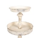 Clayre & Eef 3-Tiered Stand Ø 40x75 cm Beige Metal