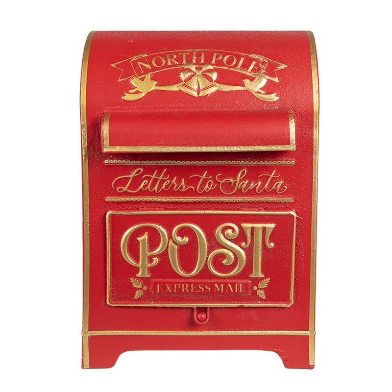 Clayre & Eef Mailbox 24x20x36 cm Red Metal