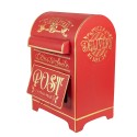 Clayre & Eef Buca delle lettere 24x20x36 cm Rosso Metallo