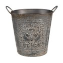 Clayre & Eef Planter 35x22x32 cm Grey Metal