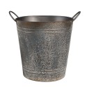 Clayre & Eef Pot de fleurs 35x22x32 cm Gris Métal