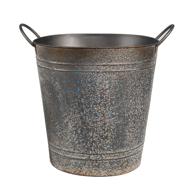 Clayre & Eef Planter 35x22x32 cm Grey Metal