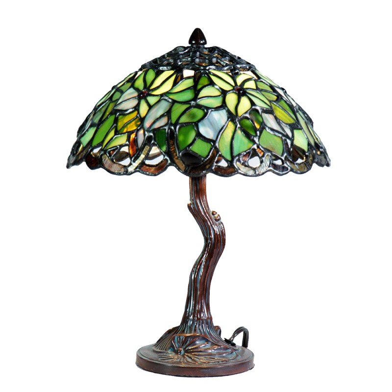 LumiLamp Table Lamp Tiffany Ø 25x31 cm Green Glass