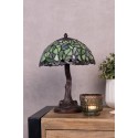 LumiLamp Table Lamp Tiffany Ø 25x31 cm Green Glass