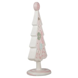 Clayre & Eef Décoration de Noël Sapin de Noël 25 cm Rose Plastique