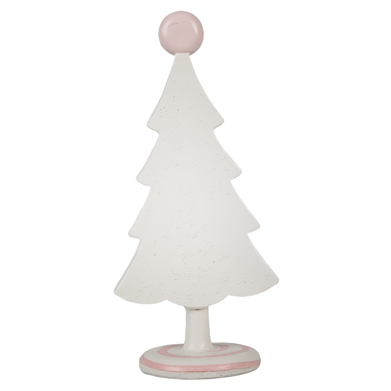 Clayre & Eef Christmas Decoration Christmas Tree 25 cm Pink Plastic