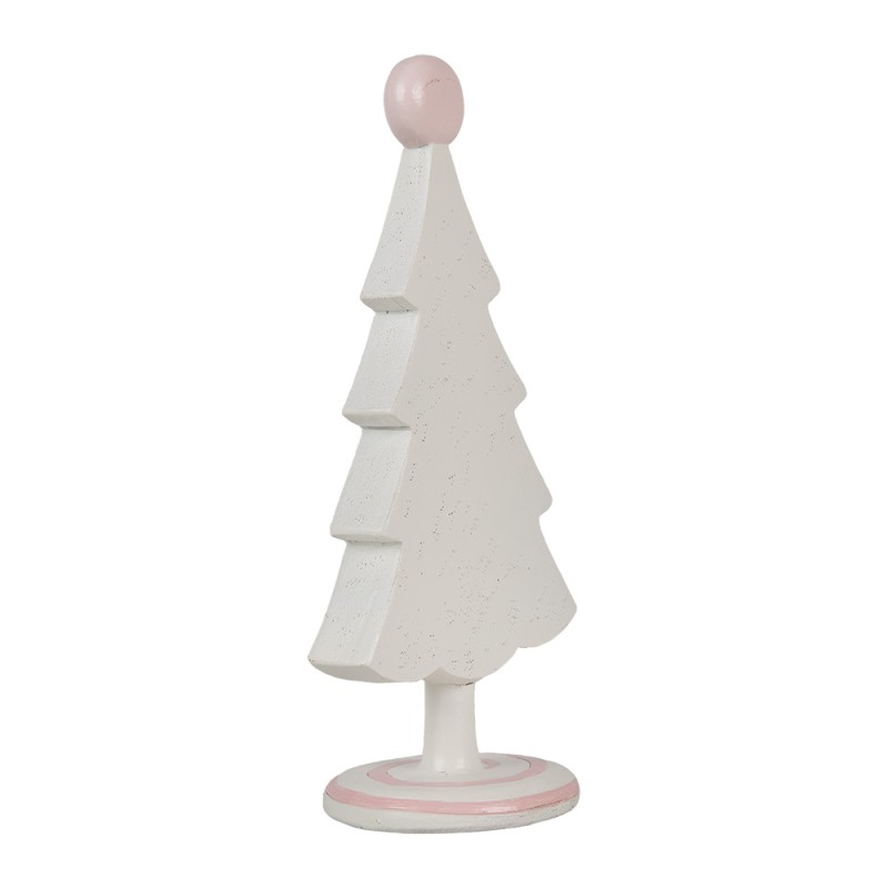 Clayre & Eef Kerstdecoratie Kerstboom 25 cm Roze Kunststof