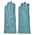 Clayre & Eef Winter Gloves 9x23 cm Green Polyester