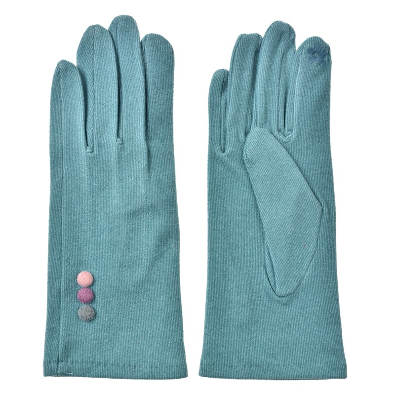 Clayre & Eef Gants d'hiver 9x23 cm Vert Polyester