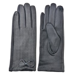 Clayre & Eef Handschoenen Winter 9x23 cm Grijs Polyester