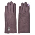 Clayre & Eef Gants d'hiver 9x23 cm Violet Polyester